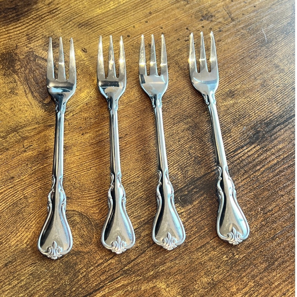 Cambridge Silver‎ Stainless Jessica Cocktail Seafood Fork Set of 4